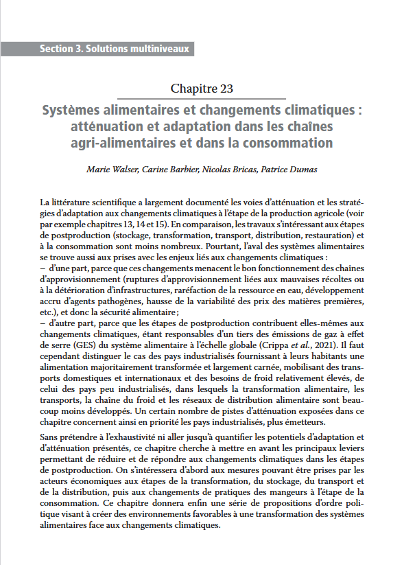 couverture Chapitre 23_Systèmes alimentaires et changements climatiques 