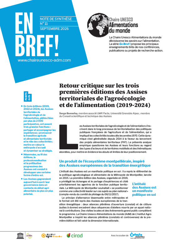 couverture Retour critique sur les trois premières éditions des Assises territoriales de l’agroécologie et de l’alimentation (2019-2024)