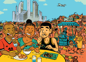 illustrtation article : Manger en ville