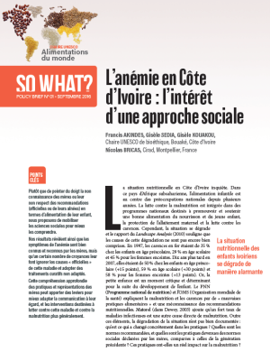 illustrtation So what : N°&nbsp;1/ L’anémie en Côte d’Ivoire&nbsp;: l’intérêt d’une approche sociale
