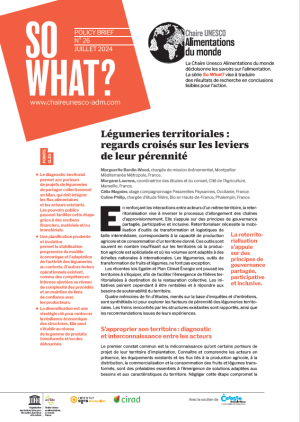 illustration So what : Légumeries territoriales&nbsp;: regards croisés sur les leviers de leur pérennité