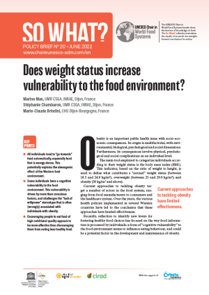 illustration So what : Does weight status increase vulnerability to the food environment?