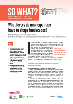 illustration So what : What levers do municipalities have to  shape foodscapes?