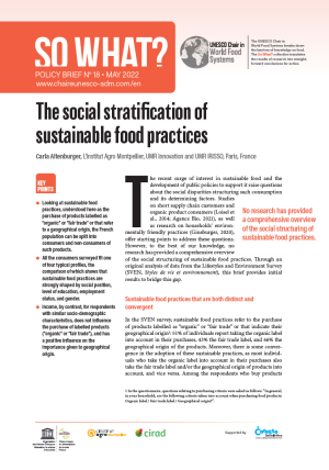 illustration So what : The social stratification of sustainable food practices