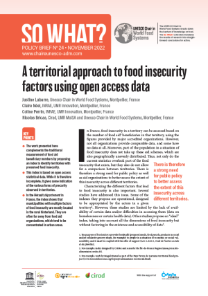 illustration So what : A territorial approach to food insecurity factors using open access data