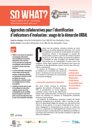 illustrtation So what : N°22 / Approches collaboratives pour l’identification d’indicateurs d’évaluation&nbsp;: usage de la démarche URBAL