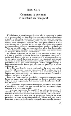 illustrtation article : Comment la personne se construit en mangeant